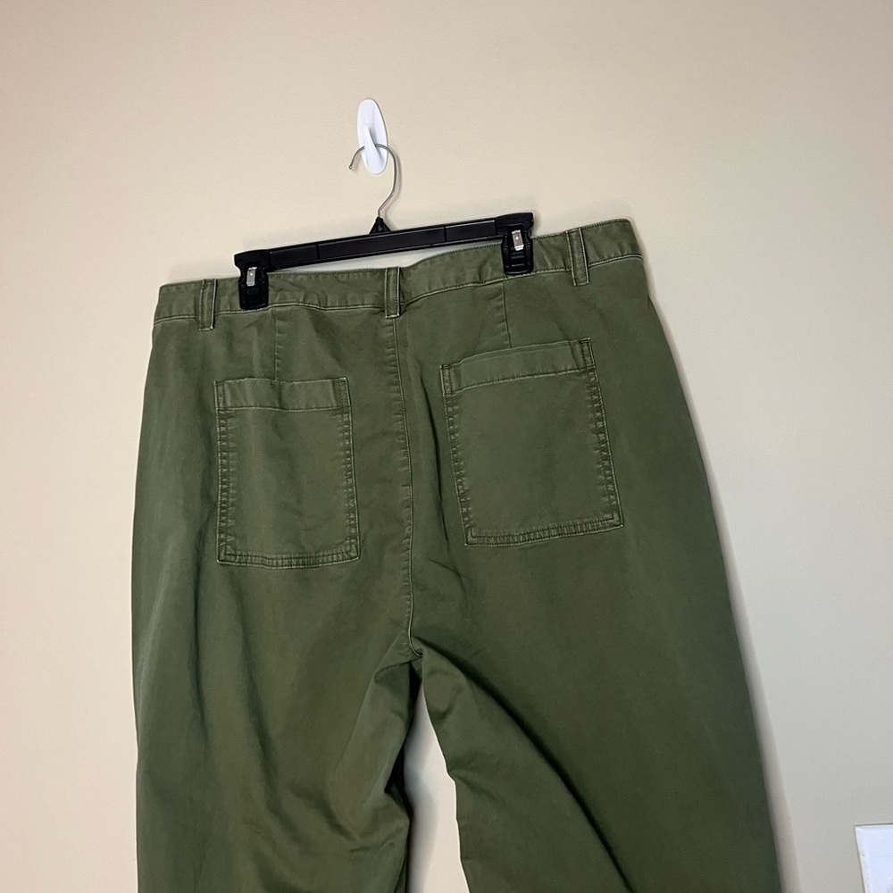 NWT Gap High Rise Stride Ankle Khaki Olive Green - Picture 8 of 11